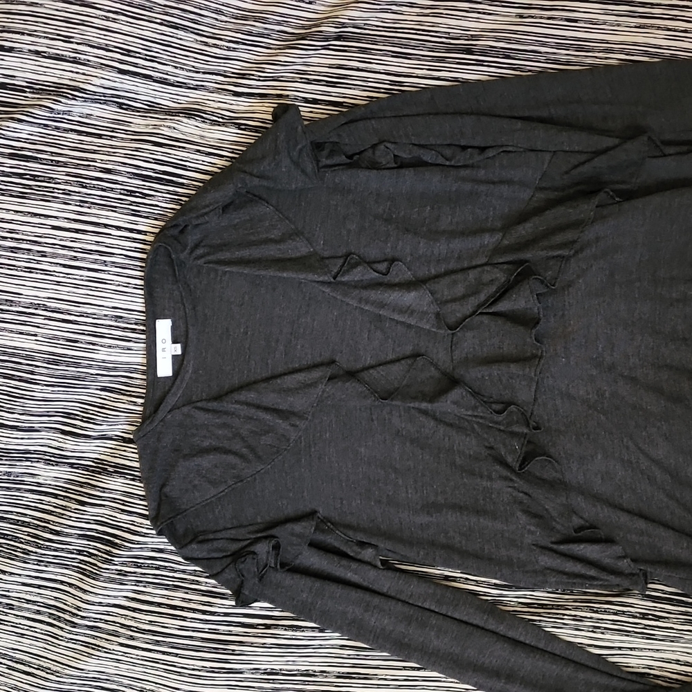 IRO Nampa frilly long-sleeved peasant top